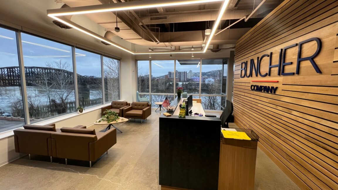 Another angle of the buncher company's entrance